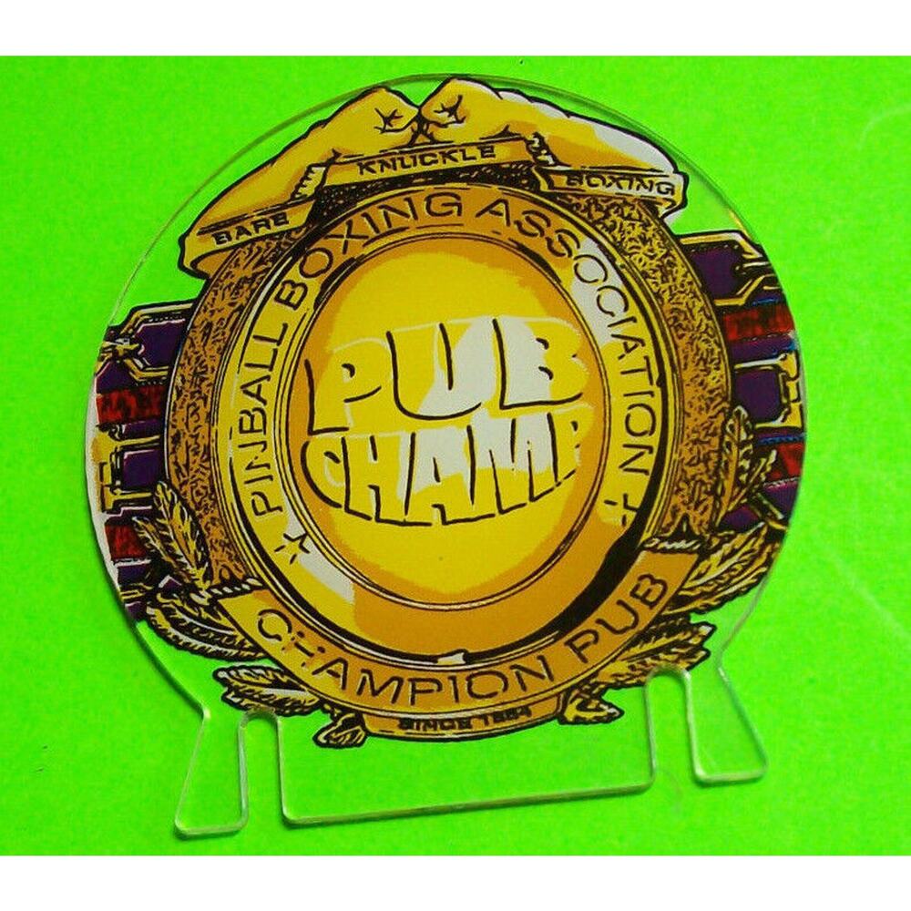 Champion Pub Pinball Plastic Stand Up Original NOS Game Promo No Stands